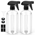 Bontip Glass Spray Bottle, Glass Spray Bottle Set & Accessories Refillable for Plants Window Cleaners Aromatherapy Facial Hydration Watering Flowers Hair Care (2 Pack/8 oz) (Transparent)