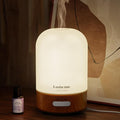 Essential Oil Diffuser Hand Blown Glass, 100ml Small Aromatherapy Diffuser, Auto Shut-Off Function, Ultrasonic Diffusers for Essential Oils, Cool Mist Humidifier with Warm White Lights（White）