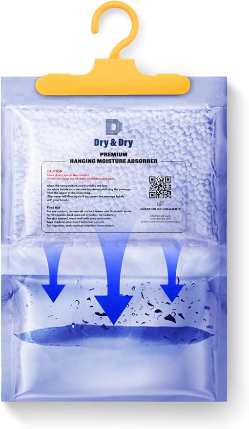 Dry & Dry 9 Packs [Net 7 Oz/Pack] Moisture Absorbers Dehumidifiers for Home Dehumidifier for Basement Dehumidifiers for Bedroom Small Dehumidifiers - Dehumidifiers Moisture Absorbers