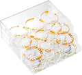 SPAKOWN Earring Organizer, Acrylic Earring Box Large 18 Compartments Jewelry Holder Organizer with 3 Drawers Stackable Earring Bracelet Storage Case Jewelry Boxes for Women (Clear)