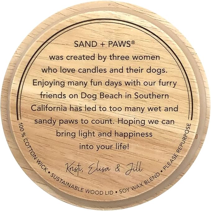 Sand + Paws Scented Candle - French Lavender - Luxurious Air Freshening Jar Candles Neutralize pet Odors and Enhance Home décor – 100% Cotton Lead-Free Wicks - 12 oz