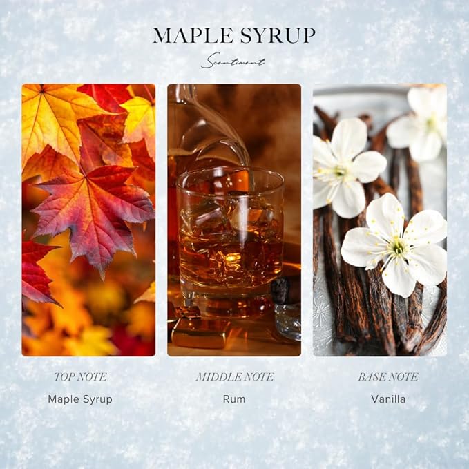 Scentiment Diffuser Oil - Maple Syrup Winter Collection | Aromatherapy Home Fragrance | Luxurious Scent with Notes of Maple Syrup, Rum, Vanilla (120ml)