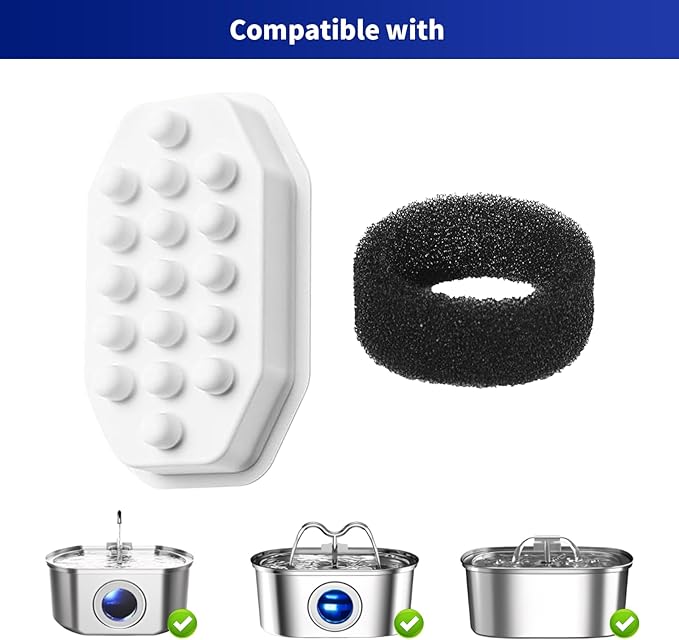 12 Count Replacement Filters for 3.2L/108oz Automatic Pet Water Fountain, Cat Fountain Filter Accessories for Clean Drinking Water