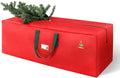 Christmas Tree Storage Bag, 9ft Artificial Xmas Tree Storage Box, Waterproof Oxford Material with Durable Handles & Zipper, Protects from Moisture & Dust (Red)