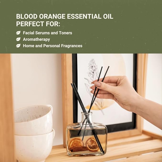 Blood Orange Essential Oil - Direct from Citrusmade in Sicily - Pure Essential Oil for Diffusers and Aromatherapy - Natural Citrus Scent | 100% Pure Therapeutic Grade (15ml)