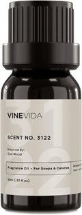 VINEVIDA Scent NO. 3122 Fragrance Oil - 10mL - Inspired by: Oud Wood Fragrance Oil for Candle Making - Made in USA Candle Scents Scents for Soap Making