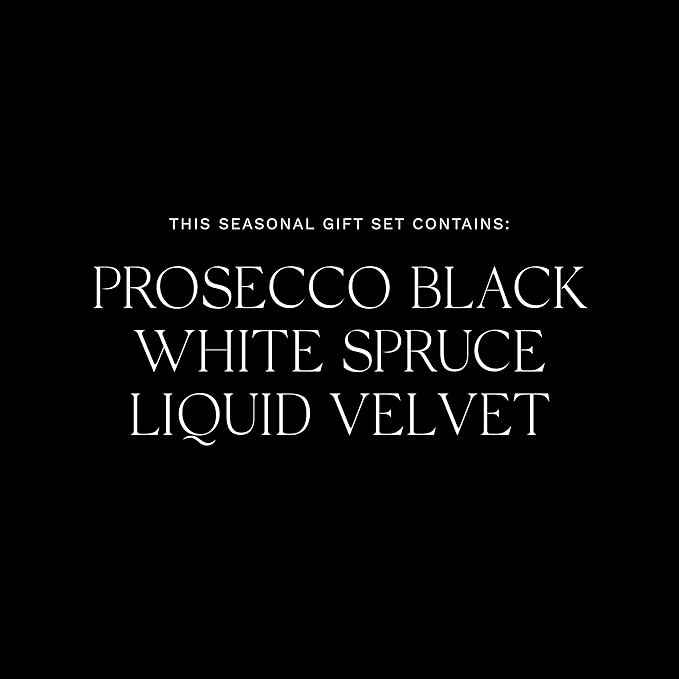 Antica Farmacista Reed Diffuser Gift Box - Includes Prosecco Black, White Spruce & Liquid Velvet - Luxury Room Freshener for Anniversaries, Birthdays & Holidays - 3.4 fl oz Each