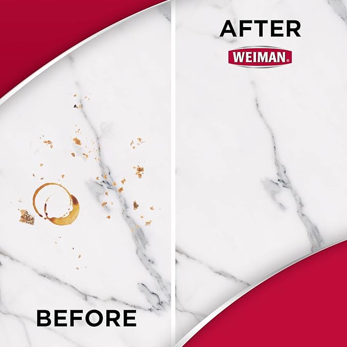 Weiman Quartz Countertop Cleaner and Polish - Clean and Shine Your Granite, Marble Countertops, Kitchen Island, and Stone Surfaces with UV Anti-Fade Protection, Citrus, 24 Ounce with Microfiber Cloth