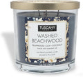 Tuscany Candle Washed Beachwood: Tropical Teakwood & Coconut Scented Candle, 14 oz