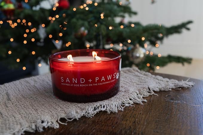 Sand + Paws Scented Candle - Frazier Fir – Additional Scents and Sizes – 100% Cotton Lead-Free Wick - Luxury Air Freshening Jar Candles - Perfect Home Decor – 23oz