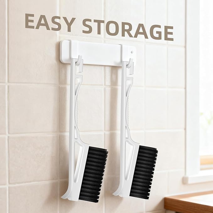 CLEANGOR Grout Cleaner Brush V Shape, Stiff Grout Cleaning Brushes for Tile Floor,Magic Brush, Bathroom Accessory, Cleaning Tools, Grout Scrub Brush Set for Shower, Bathroom, Kitchen, Household Use