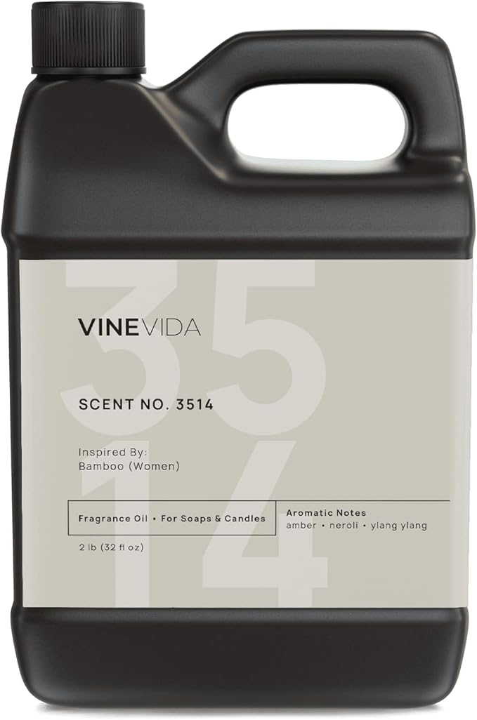 VINEVIDA Scent NO. 3514 Fragrance Oil - 32oz (2lbs) - Inspired by: Bamboo (Women) Fragrance Oil for Candle Making - Made in USA Candle Scents Scents for Soap Making