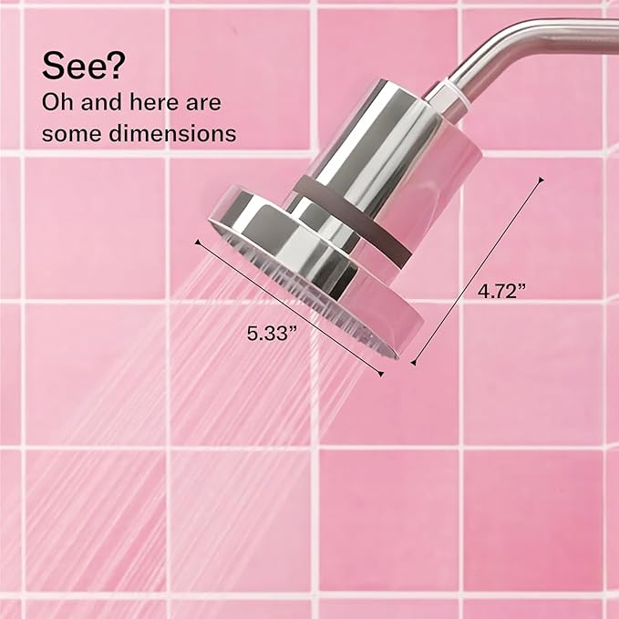 THE JOLIE FILTERED SHOWERHEAD with Shower Filter System- High Pressure Showerhead, Hair and Skincare Accessory to Improve Beauty and Personal Care Routine (New Modern Chrome- Retail Packaging)