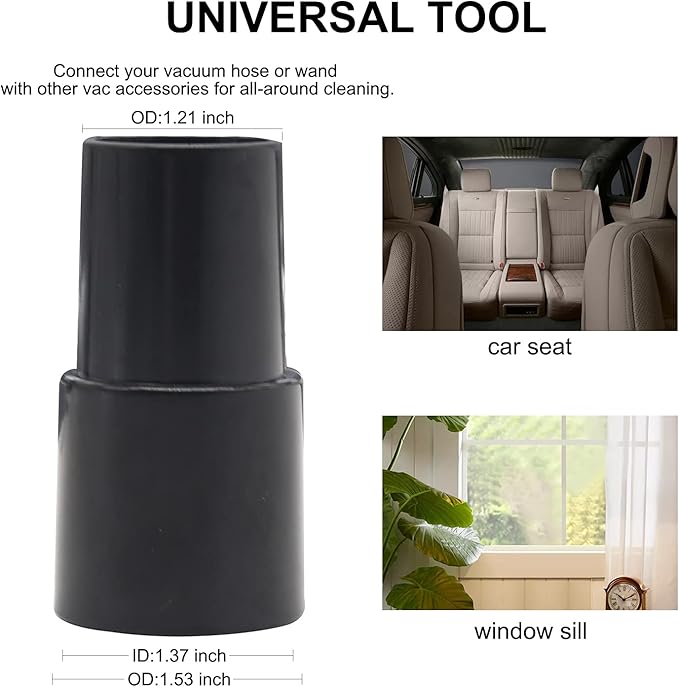 8 Pcs Household Cleaning Vacuum Cleaner Attachments Kit for Shop Vac Accessories with 1 1/4" Vacuum Brush Flexible Crevice Tool, Vacuum Cleaner Straw Tubes and Vacuum Hose Adapter Kit