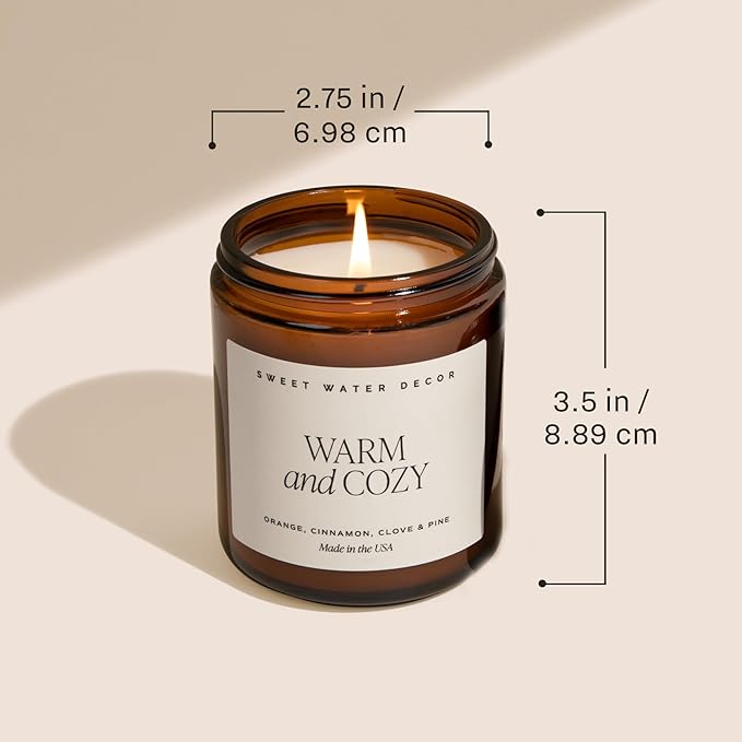 Sweet Water Decor, Best Mom Ever Candle - Sea Salt, Jasmine, Cream, and Wood Scented Soy Wax Candle for Mom - 9oz Amber Jar, 40 Hour Burn Time, Made in The USA