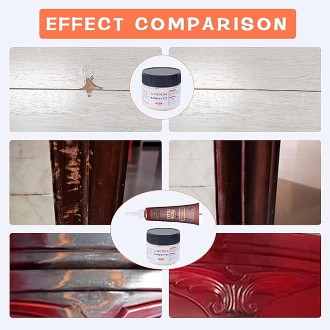 Wood Furniture Repair Kit - 18 Colors Wood Filler Hardwood Laminate Vinyl Floor Repair Kit Wood Putty Cabinet Touch Up Kit - Cover Scratches, Stains, Holes for Table, Door, Veneer, Cherry, Walnut