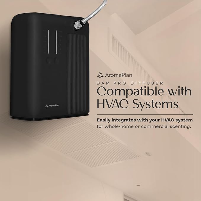 AromaPlan 5 Star Collection Cold Air Scent Diffuser, Whole House (2 Scents Included)- Waterless Smart Aroma, Scent &Time Adjust., App Control, HVAC | Home, Commercial, Hotel | Large Room, 2,000 sq.ft
