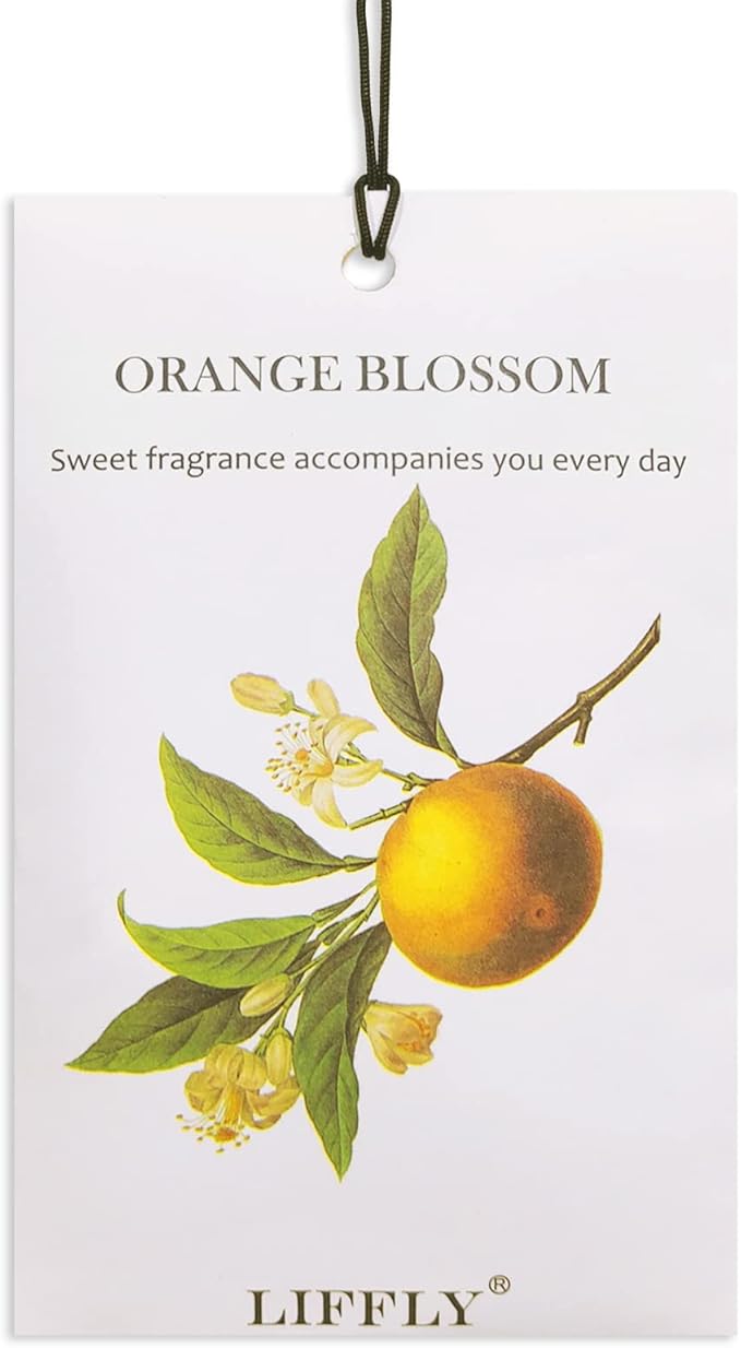 LIFFLY 14 Packs Orange Blossom Sachets fit Drawer and Closet Long Lasting Gift