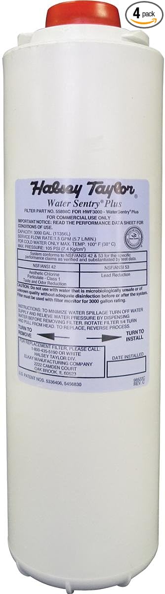 Halsey Taylor 55898C_4PK WaterSentry Plus Replacement Filter (Bottle Fillers), 4-Pack