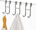 Over Shower Glass Door Hooks, 3 Pack Silver 304 Stainless Steel Shower Door Hooks, Bathroom Frameless Drilling-Free Hanger, Towel Hooks, for Bathing Suits, Robe, Towel, Squeegee, Loofah, Shaver