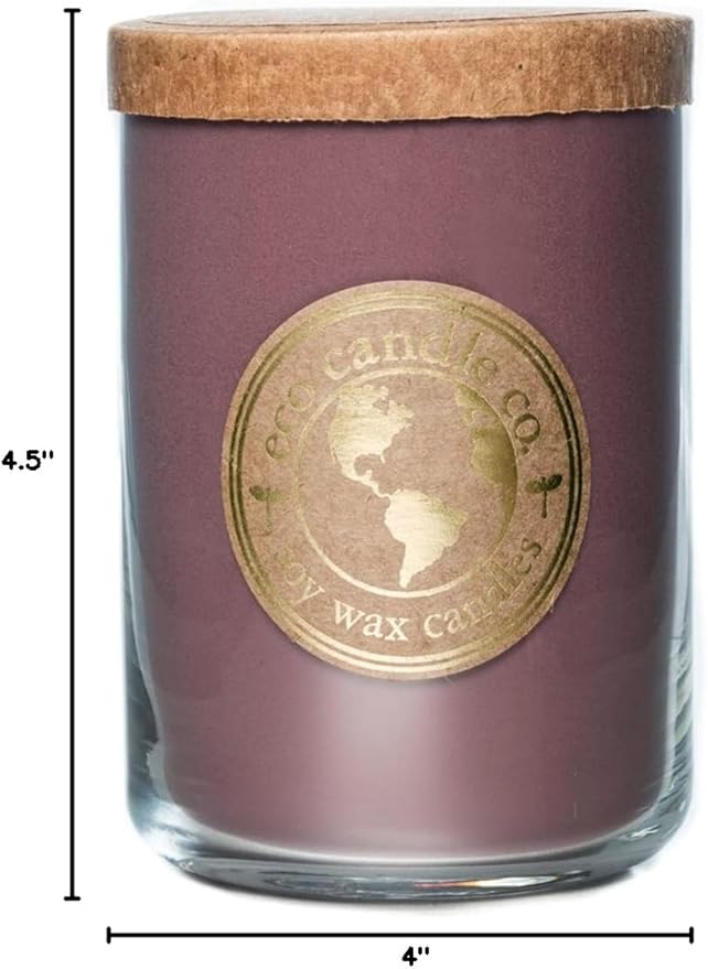 ECO CANDLE CO. Goddess Aromatherapy Candle – 26oz Recycled Jar with Double Wicks – Patchouli, Jasmine, Sandalwood, Cinnamon, Vetiver, Musk – Long-Burning Eco Gift for Relaxation, Yoga, Meditation