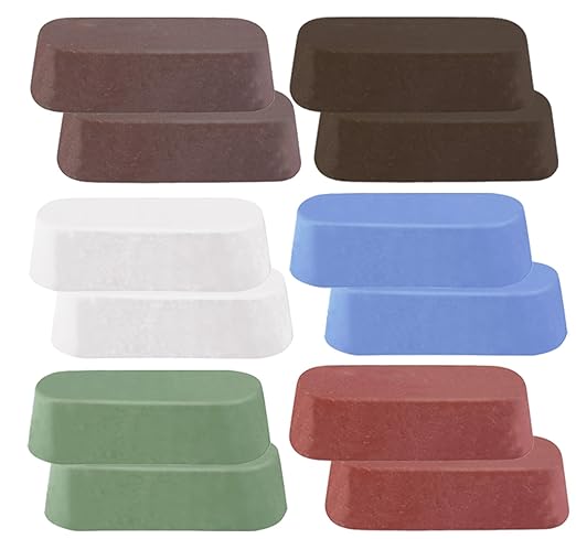 Tworider 12 Pcs Metal Buffing Polishing Compound for Buffing Wheel, Buffing Wheel Compound, Grit Corresponds to The Color from Coarse to Fine for Stainless Steel, Jewelry, Aluminum Polishing Compound
