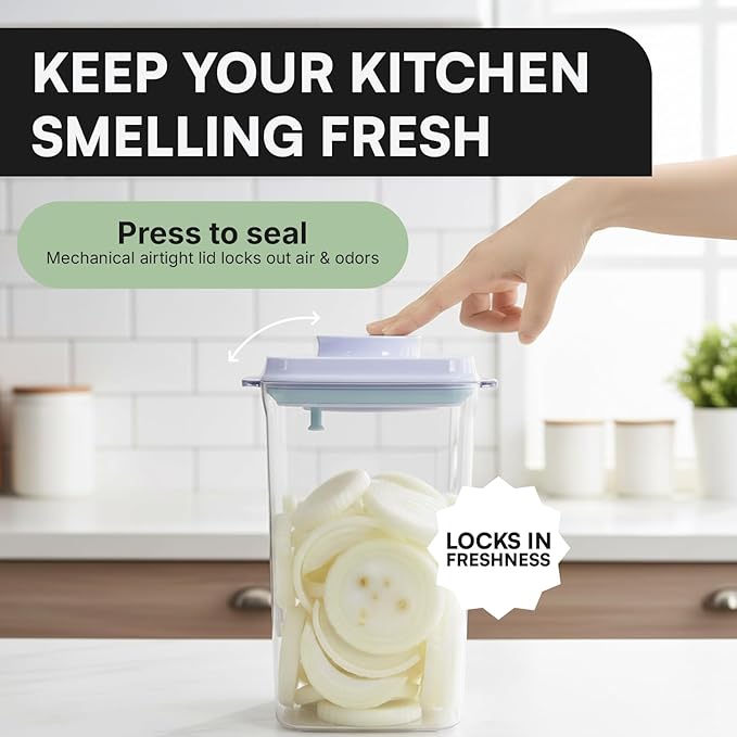 iChewie Bop Top | Airtight Meal Prep Containers with Lids | Food Storage Container Sets | Snack and Overnight Oats Fridge Organizer | Pantry and Kitchen Organization