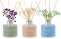 L'odeur Vill 3 Pcsk Reed Diffuser, 4.06 oz(120ml) Lavender/Linen/Vanilla, Scented Aromatherapy Diffuser with 12 Black Diffuser Sticks, Air Freshener for Home Bedroom Bathroom