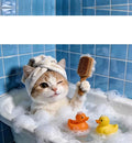 Animal Theme Shower Curtain Set, No-Hook Waterproof Fabric with Snap-in Machine-Washable Liner & Sheer Vent Panel, Decorative Bath Curtain for Hotel, Bathroom, Apartment, 71x74 Inches