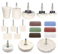 Tworider 19 Pcs Buffing Wheel for Drill,Buffing Pad Polishing Wheel Kits with 6 Pcs Polishing Compound and 5 Pcs Felt Polishing Wheel,for Aluminum, Stainless Steel, Chrome,Metal,Glass,Car Detailing