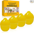 WeelenkEco Refrigerator Deodorizer – More Effective Than Baking Soda, Effectively removes stubborn refrigerator odors, Natural Gel (4 Pcs/Lemon Flavor)