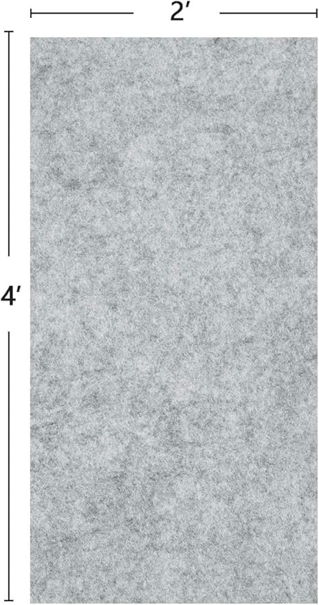 Non Slip Rug Pad 2x4 Feet, 4/25" Thick Felt Cushioned Rubber Rug Gripper Pad for Hardwood, Laminate, Stone, Tile, Wood, Vinyl Floors & Carpet, Anti Skid Under Area Rug Pads