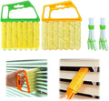 hoehew 4PC Blind Cleaner Duster Tool, 2025 Upgrade Window Venetian Microfiber 7 Finger Duster Brush Dusting Cleaner Tools for Window Shutters Air Conditioner Vinyl Wood Blinds with 4 Cloth Cover (A)