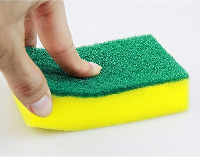 Kitchen Cleaning Sponges, Cleaning Sponges in Bulk, Non Scratch Dishwashing Sponges Scouring Pad Odor-Free Scrubbing Dish Sponge Suitable for Washing Dishes, Travel Apartments - 600 Pack