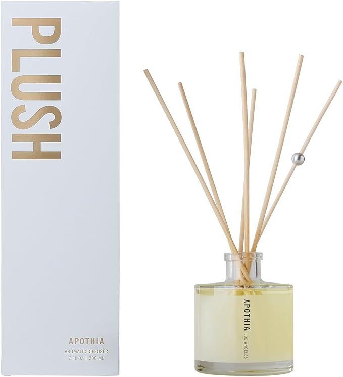 APOTHIA - Plush Aromatic Diffuser | French-Milled Soap & Citrus | Premium Essential Oils | Up to 12 Months | 7 oz | 200 ml | Small Batches for Luxury Quality in Elegant Glass Bottle