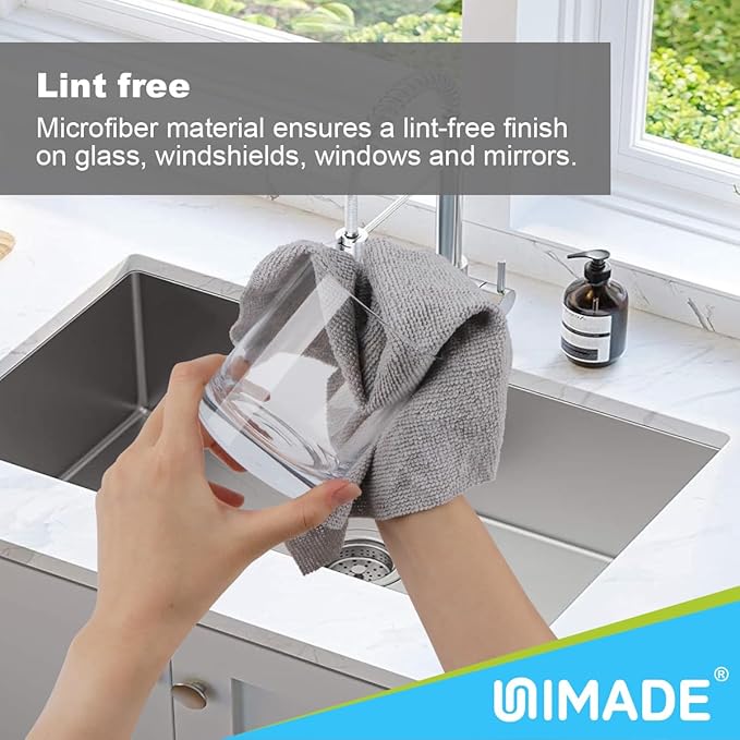 UNIMADE Microfiber Cleaning Cloth, 150 Pack Reusable Microfiber Towels for Cars Lint Free Cleaning Shop Towel Rags with Dispenser Box for Home Kitchen Automotive Restaurant Garage, 11"x 9", Multicolor