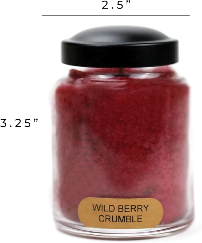 A Cheerful Giver - Wild Berry Crumble - 6oz Baby Scented Candle Jar with Lid - Keepers of The Light - 35 Hours of Burn Time, Gift for Women, Red