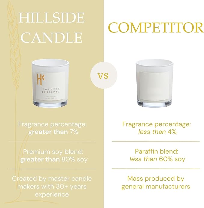 Harvest Festival Fragrance - Single Wick Soy Candles - Up to 60 Hour Burn Time, Cruelty-Free Soy Candle Wax Blend - Pumpkin Fragrance, Notes of Amber & Orange (9 oz)