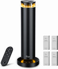 A5 Waterless Essential Oil Diffuser Starter Kit – 1000 Sq Ft Large Room Waterless Diffuser for Home, Hotel Scent Diffuser with Remote Control & Halo Light, Includes 4×40ml Oils, Black Aluminum