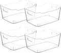 CONTROL KITCHEN Small Clear Plastic Storage Bins, Perfect for Organization or Pantry and, Fridge Organizer, Cabinet Organizers