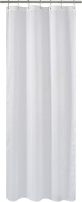 N&Y HOME Fabric Shower Curtain or Liner 36 x 72 Inches Bath Stall Size with 2 Bottom Magnets, Hotel Quality, Washable, Water Repellent, White Spa Bathroom Curtains with Grommets, 36x72