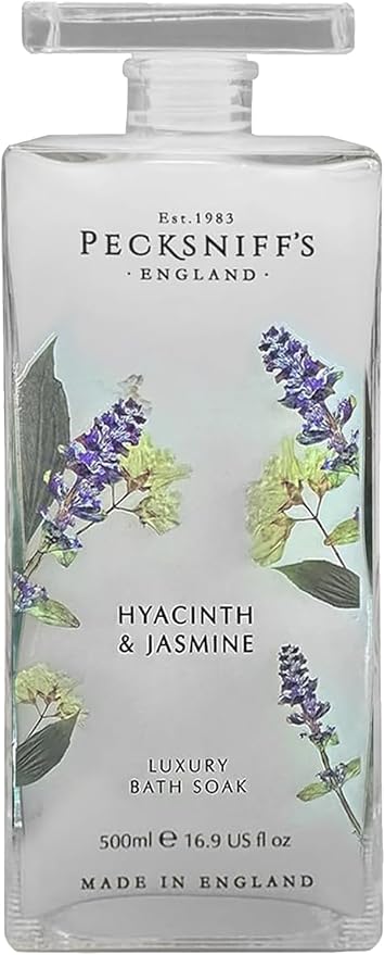 Pecksniff's Hyacinth & Jasmine Bath Soak Decanter | 500ml/16.9 Fl Oz