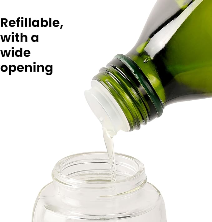 Mistifi Premium Oil Sprayer – Dark Glass Bottle for Cooking, Air Fryer & Salad – Fine Mist, Easy Press – Abyss/Olive Brown