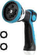 AnyEasy Garden Water Hose Nozzle Metal Heavy Duty Sprayer Thumb Control with 10 Spray Modes Suitable for Watering Plants, Iawn and Garden, Car Washing, Cleaning, Showering Pets and Outdoor Fun, Blue