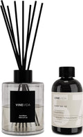 VINEVIDA Scent NO. 57 Reed Diffuser - 120mL (4oz) - Signature Scent: Orange Sherbet, Reed Diffusers for Home, Office, Bathroom, Made in USA Scent Diffuser Sticks, Room Fragrance Diffuser