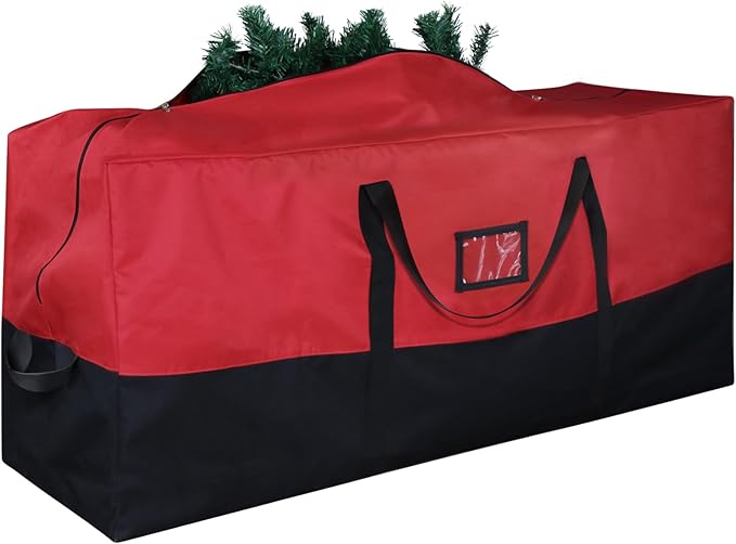 Christmas Tree Storage Bag, Fits Up to 9 Ft Artificial Trees, Large Heavy-Duty Waterproof Storage Bags with Reinforced Handles, Dual Zippers & Card Slot, 600D Oxford Extra Large Moving Bags
