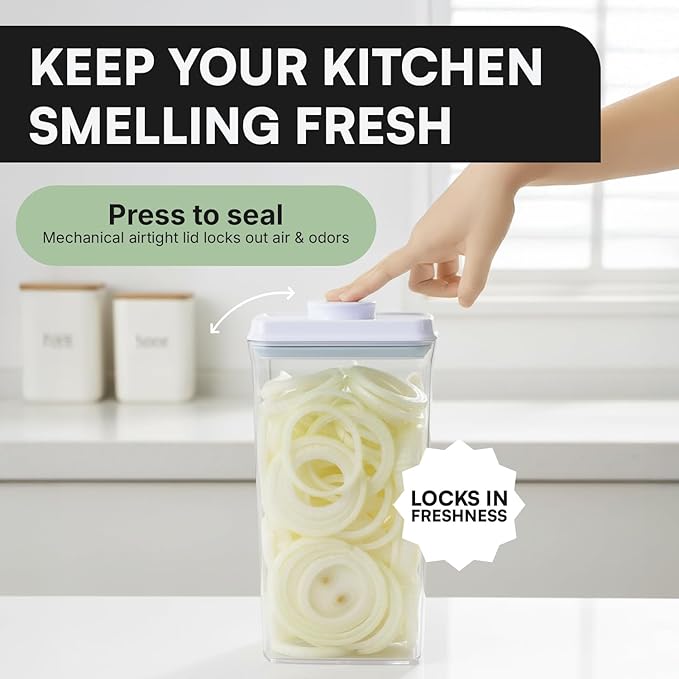 iChewie Bop Top | Airtight Meal Prep Containers with Lids | Food Storage Container Sets | Snack and Overnight Oats Fridge Organizer | Pantry and Kitchen Organization
