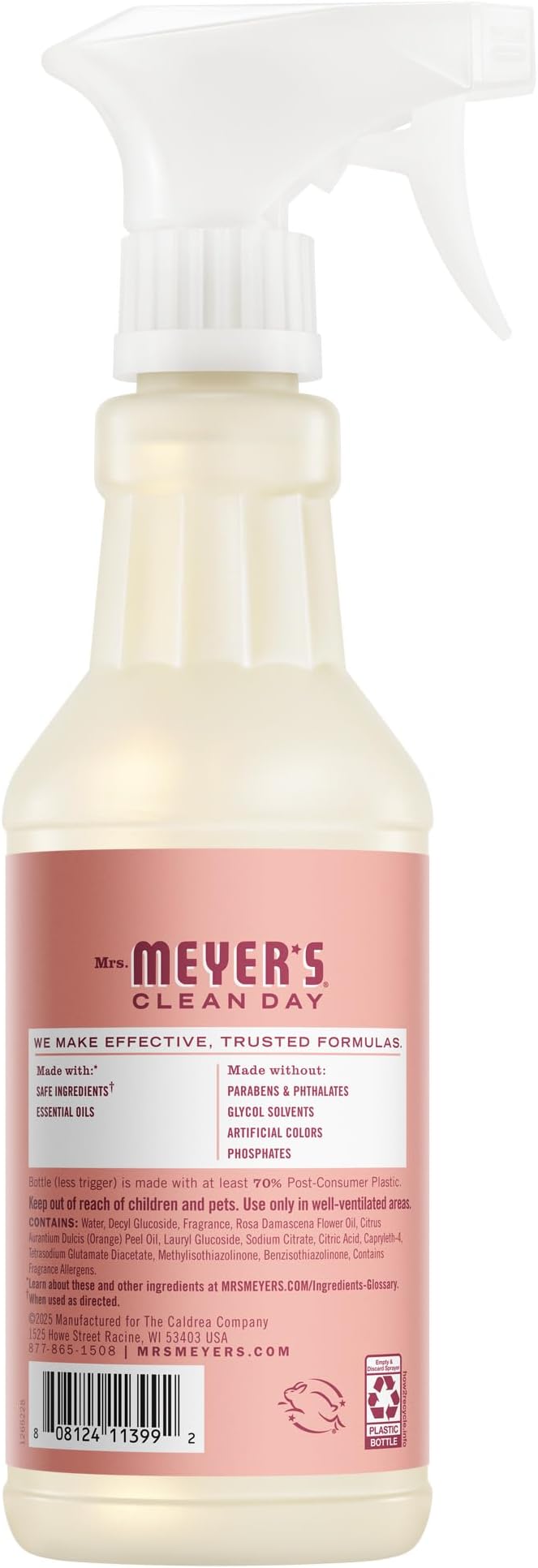 MRS. MEYER'S CLEAN DAY All-Purpose Cleaner Spray, Rose, 16 Fl oz