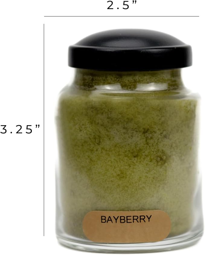 A Cheerful Giver - Bayberry Baby Scented Glass Jar Candle (6oz) with Lid & True to Life Fragrance Made in USA