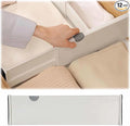 12 Pack Drawer Dividers 3.94" High, 14.94"-21.26" Adjustable Dresser Drawer Organizers for Clothes, Expandable Dresser Separators in Bedroom/Bathroom/Kitchen Organization and Storage